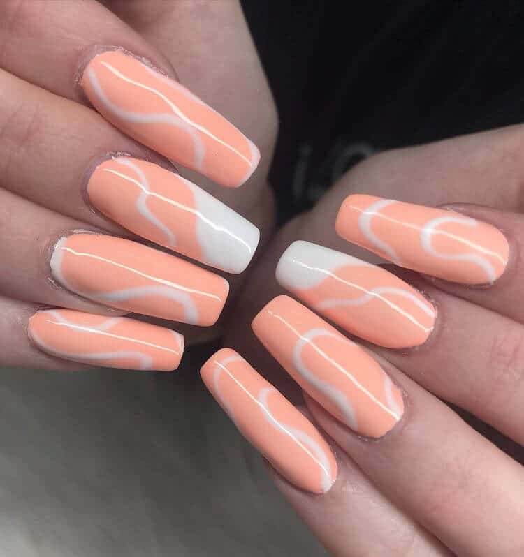 Pastel Apricot Accents nail