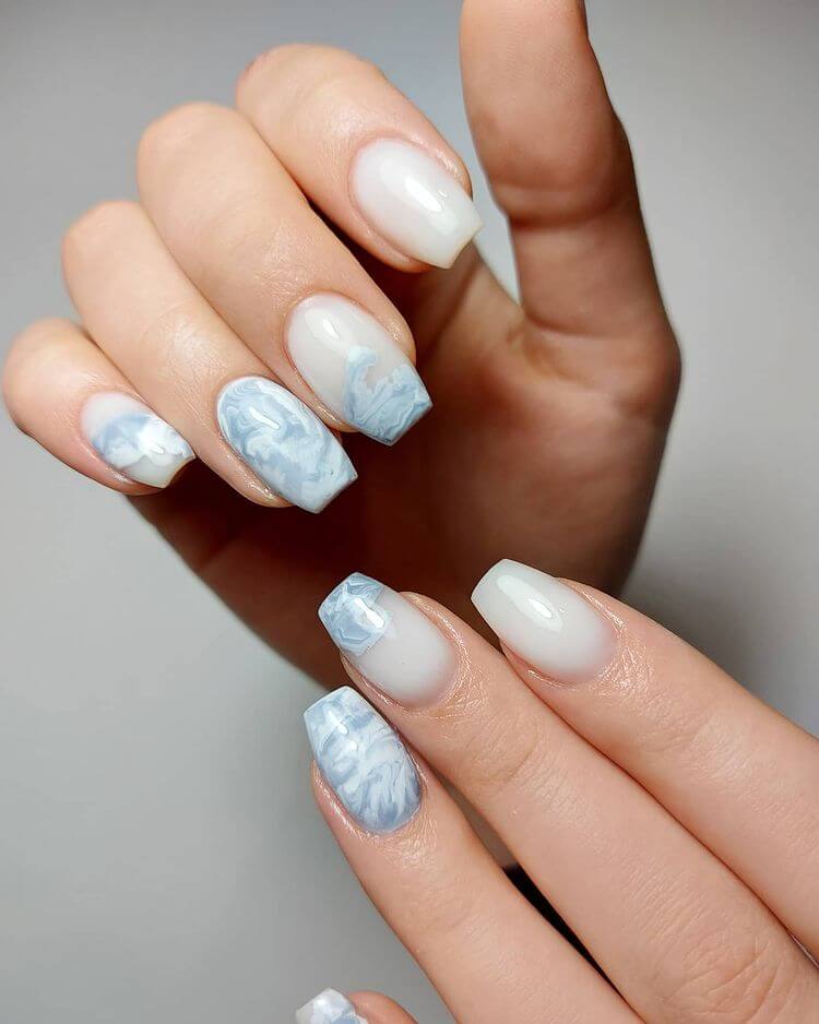 Pastel Aqua Nails