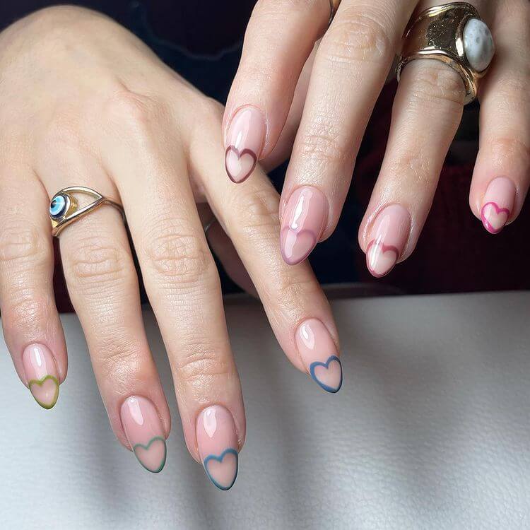 Pastel Heart Tips