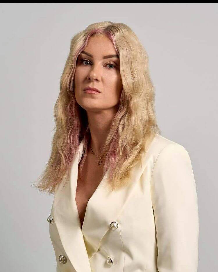 Soft Pink Under Dye with Long Hair