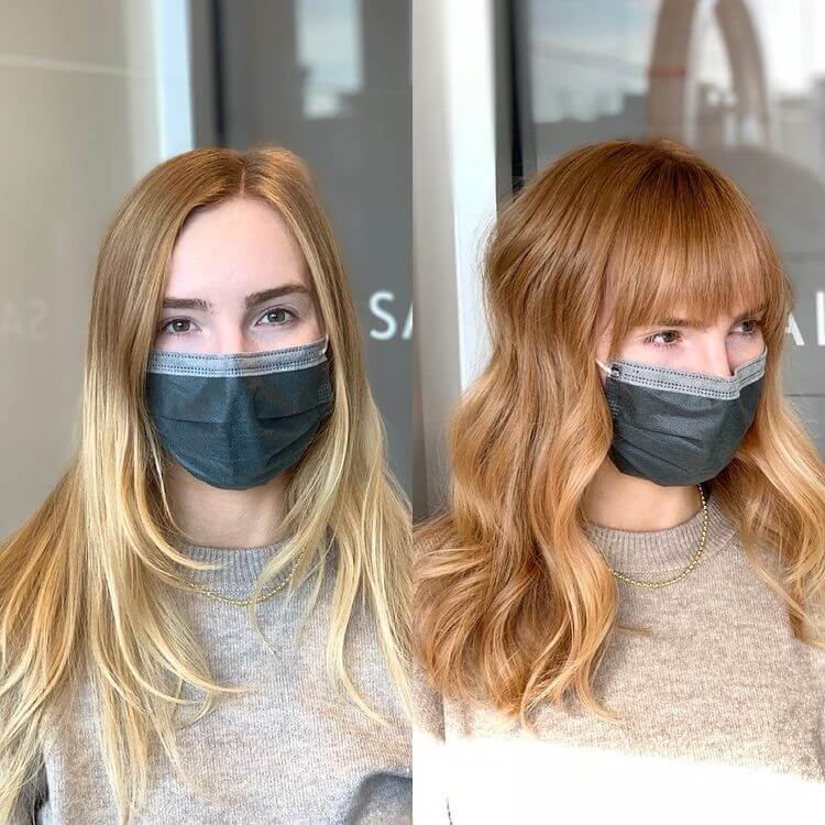 Copper Highlights on Blonde Hair