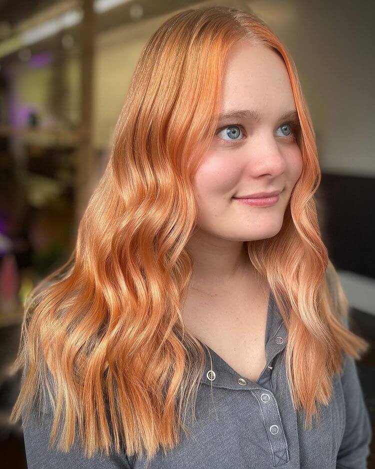 blonde and red balayage