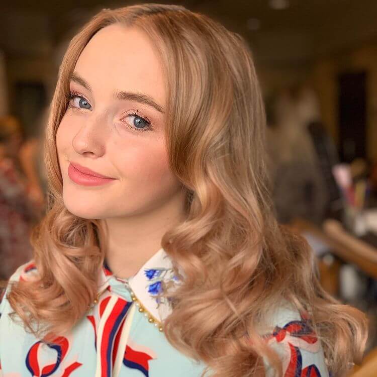 strawberry blonde balayage on brown hair