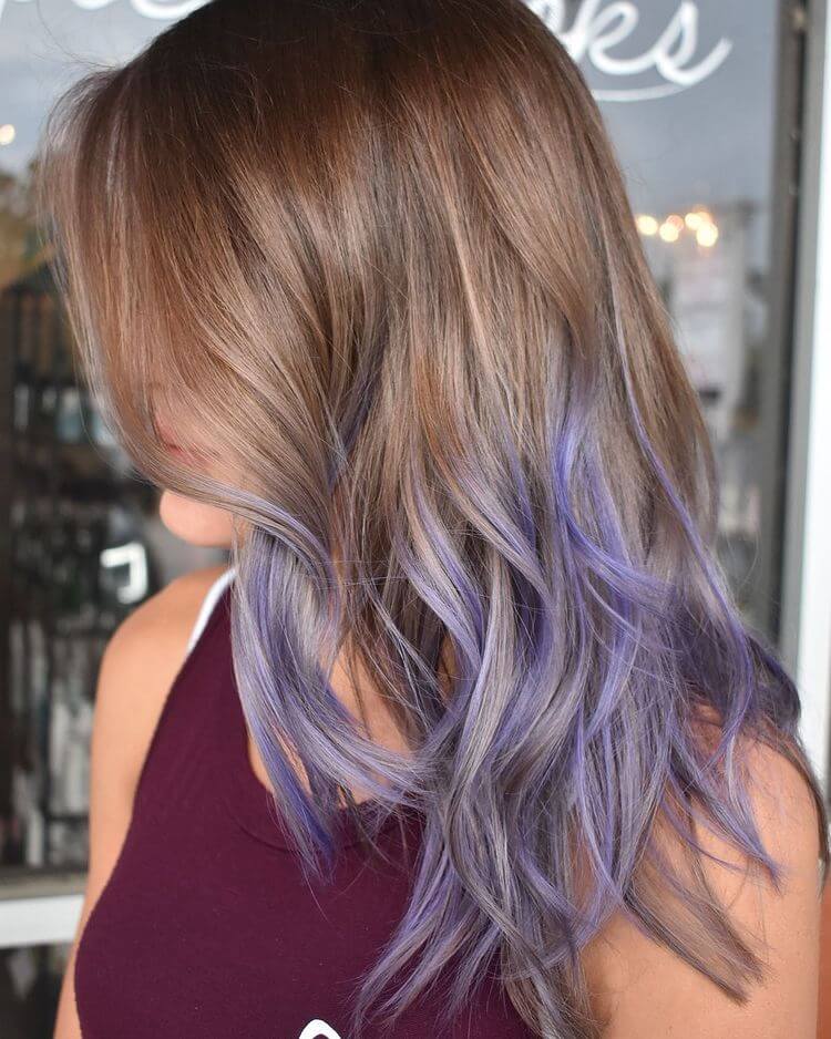 Contrasting Highlights (Light Brown and Purple)