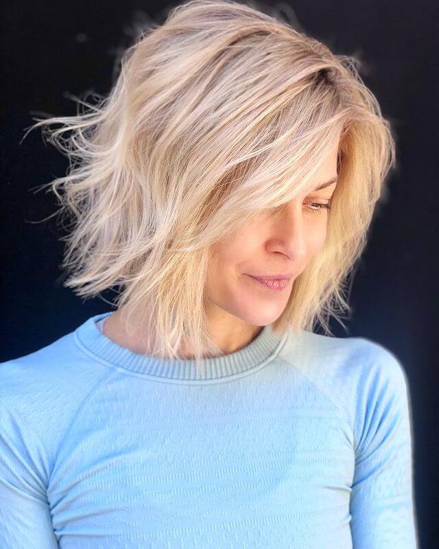 Messy Blonde Bob Older Women With Fine Thin Hair