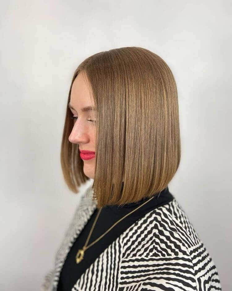 Sharp and Sleek One-Length Bob