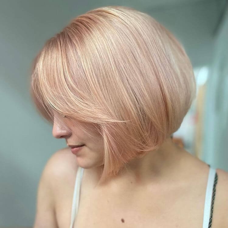 Sodt Pink Blonde Hair color