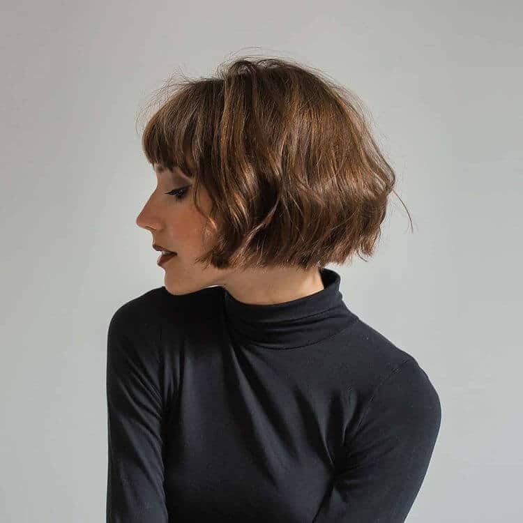 Lip Length Tousled Bob