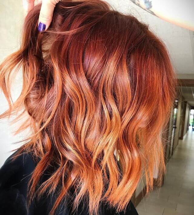Auburn Blonde Balayage Haircolor