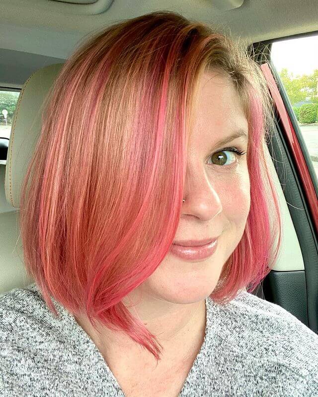 Blonde hair with Multi Tonal Red Highlights