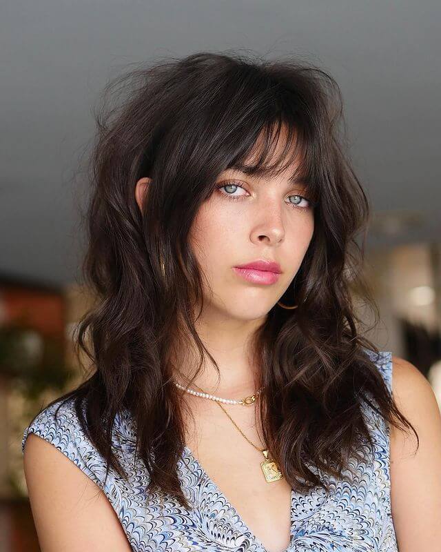 Blunt Feathered Bangs
