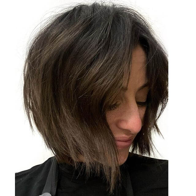 Mushroom Brunette Balayage Short Bob