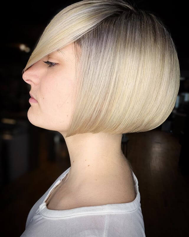 Chin Length Short Blonde Bob