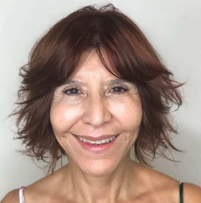 Feathered Haircut for Older Woman
