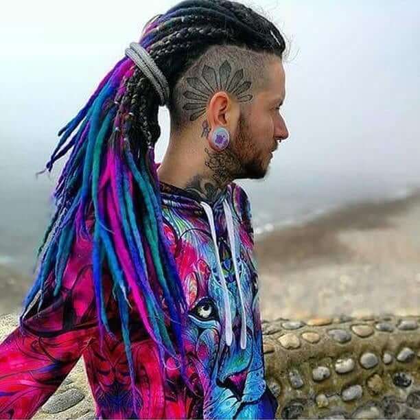 Colorful Dreadlocks Styles for Men