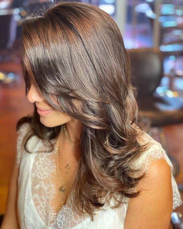 Flow Layered Cut with Feathered Face Framing Ideal for thin hair