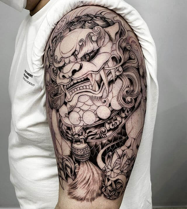 foo dog tattoo