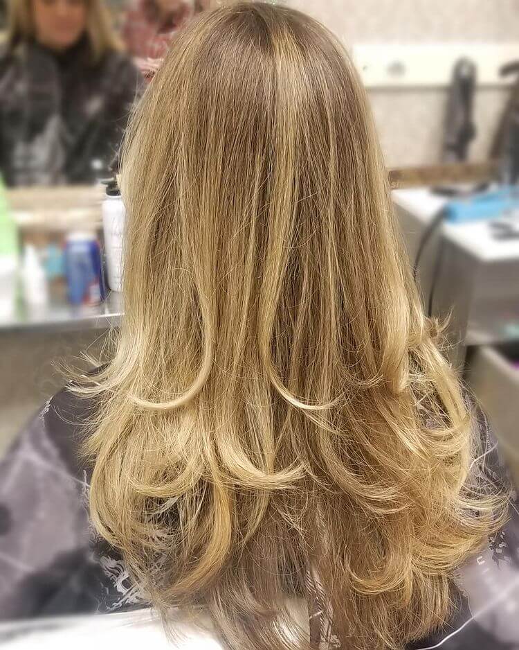 Long Cut with Flared Layers