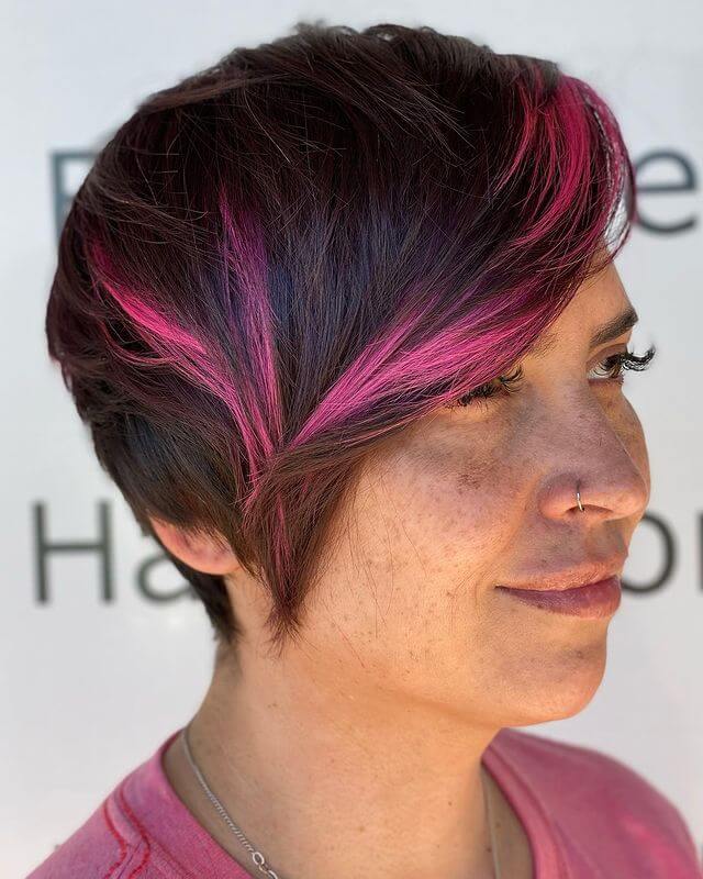Oblique Bangs and a Pixie Cut