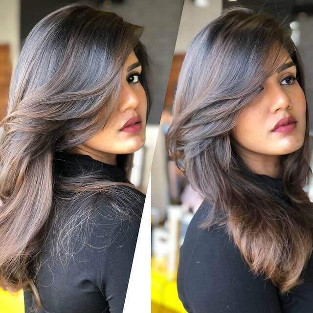 One Side Bangs with Feather Effect