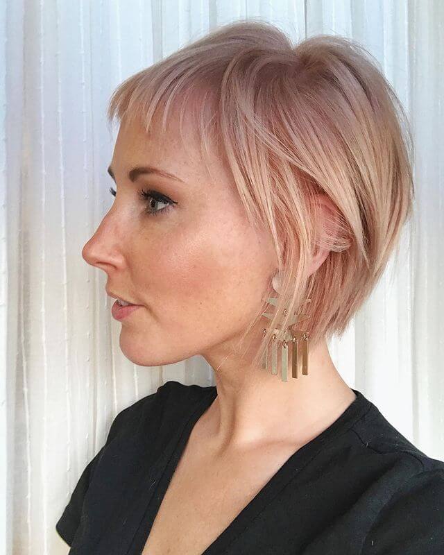 Pink Bob with Baby Bangs