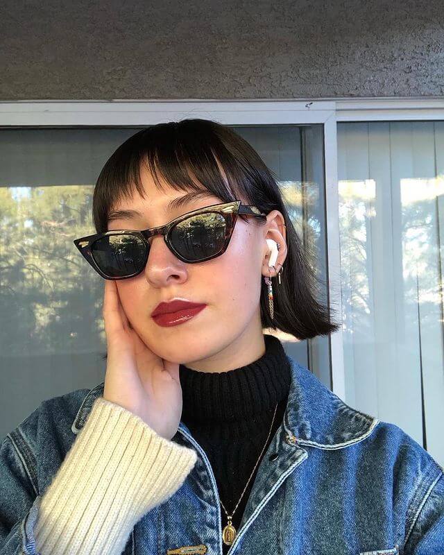 Rich Brown Wispy Bangs