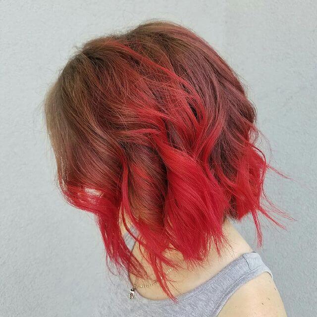 Ruby Red Ombre hairdye