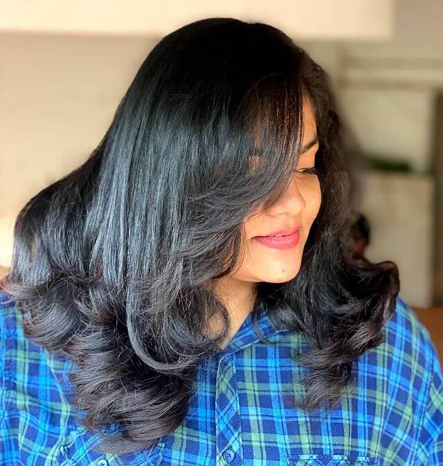 Single Sided Bangs with Feather Effect