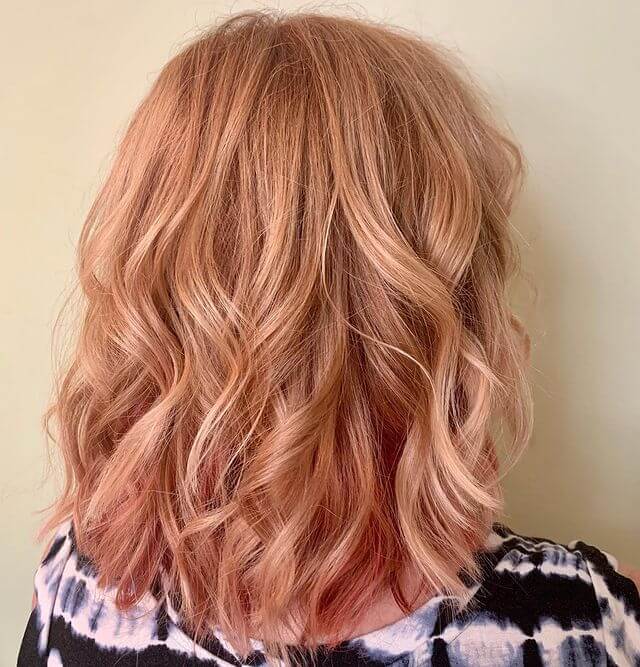 Strawberry Blonde Hair with Red Highlights