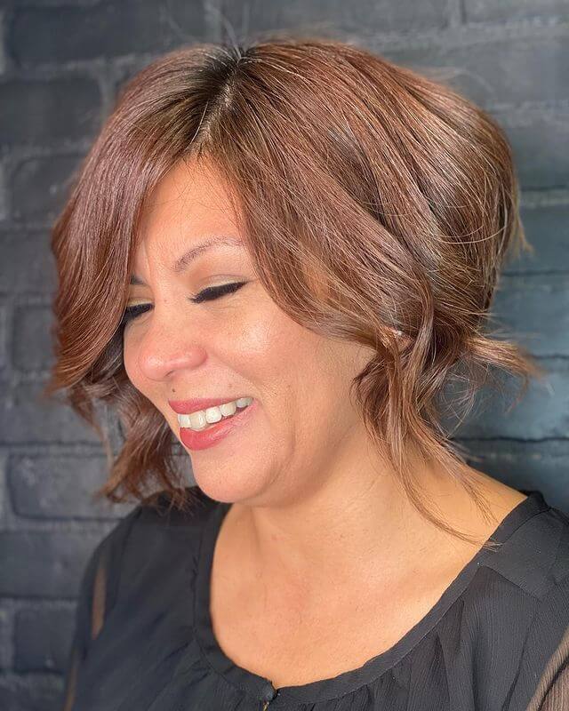 Tousled Bob with Long Bangs