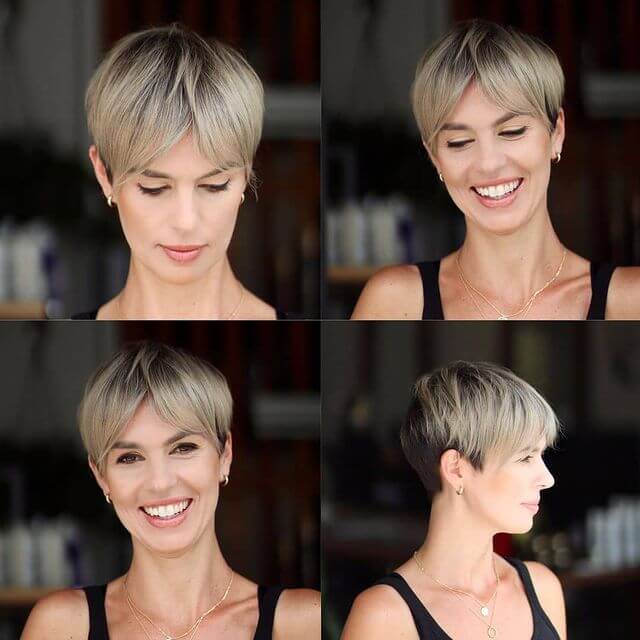 Under Cut with Feathered Bangs