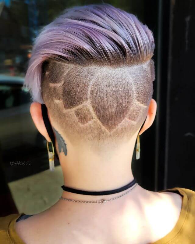 Alt Short Hair with Undercut Tattoo