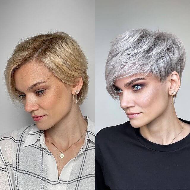 Feathered Cut with Feathered Bangs for Thin Hair