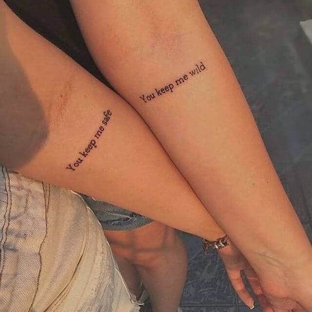 A Lovely Quote for a couple tattoo