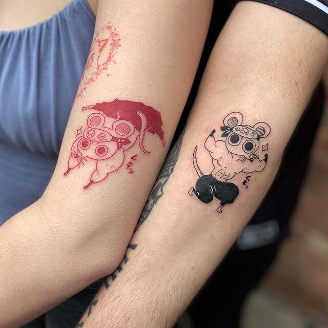 Cute Ninju Anime Matching Tattoos