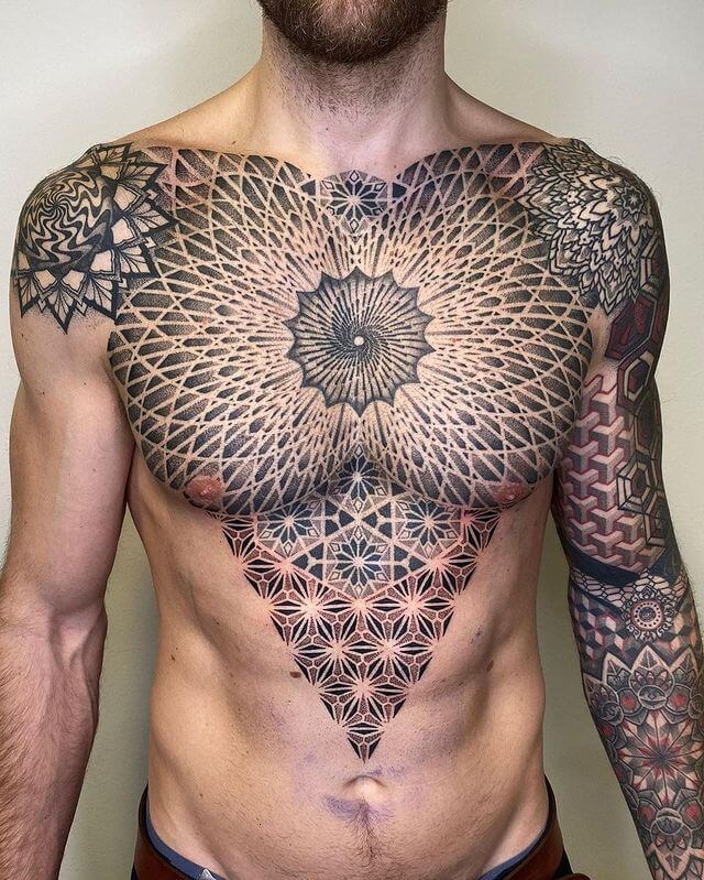 A Whole Pec tattoo