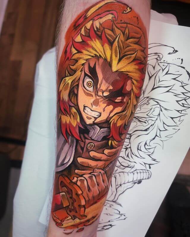 Kyojuro Rengoku Demon Slayer Tattoo