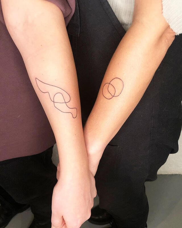 Intertwining Heart Loop Love Symbol For Matching Tattoo