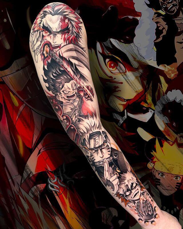 Naruto tattoo sleeve