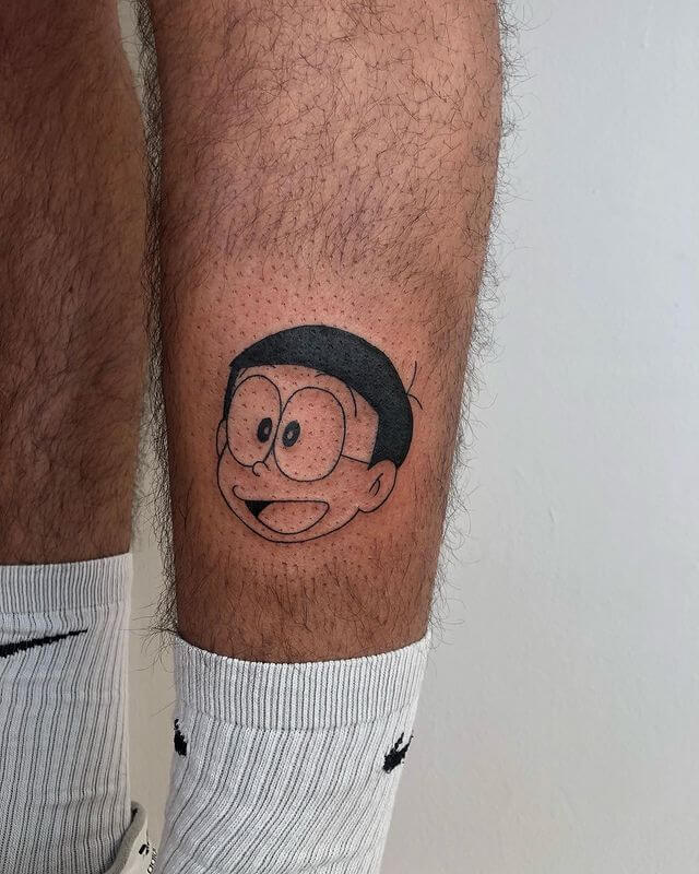 Nobita Face Tattoo