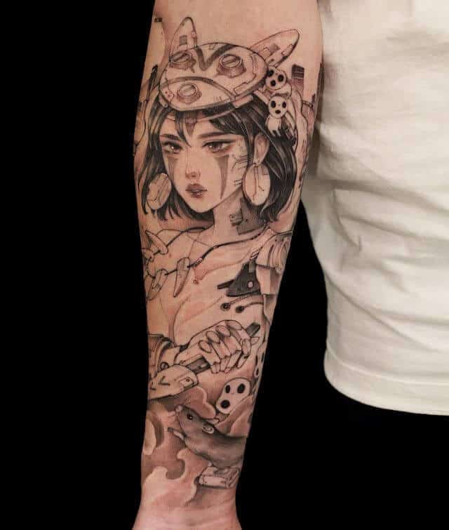 Princess Mononoke Tattoos