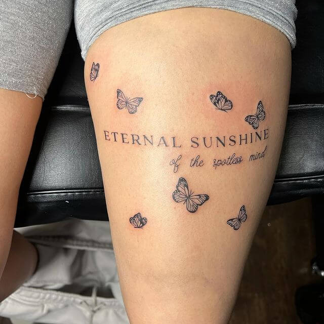 Quote Thigh Tattoos