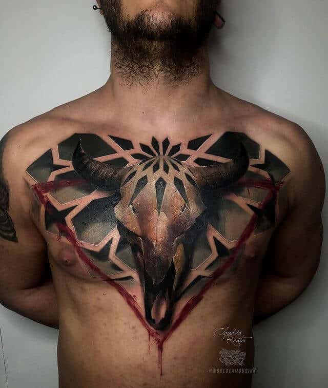Realistic Chest Tattoo for Men