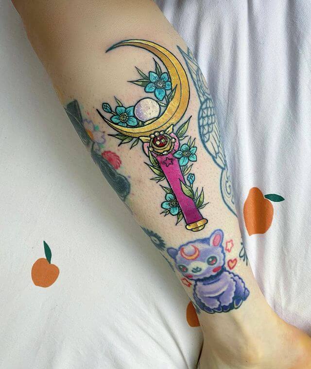 Sailor Moon Wand Prettiest Tattoos 