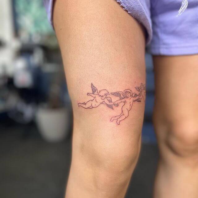 Simple Leg Tattoo Ideas for Woman