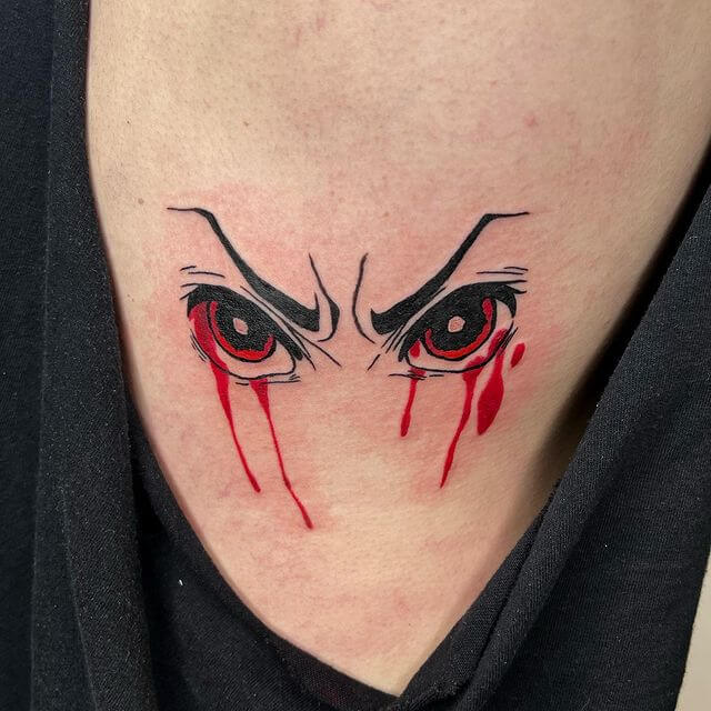 Tanjiro’s Eyes, demon slayer tattoo simple