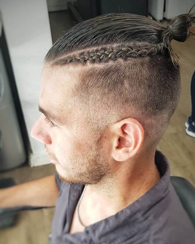 Viking Men Hairstyle with Small Braid