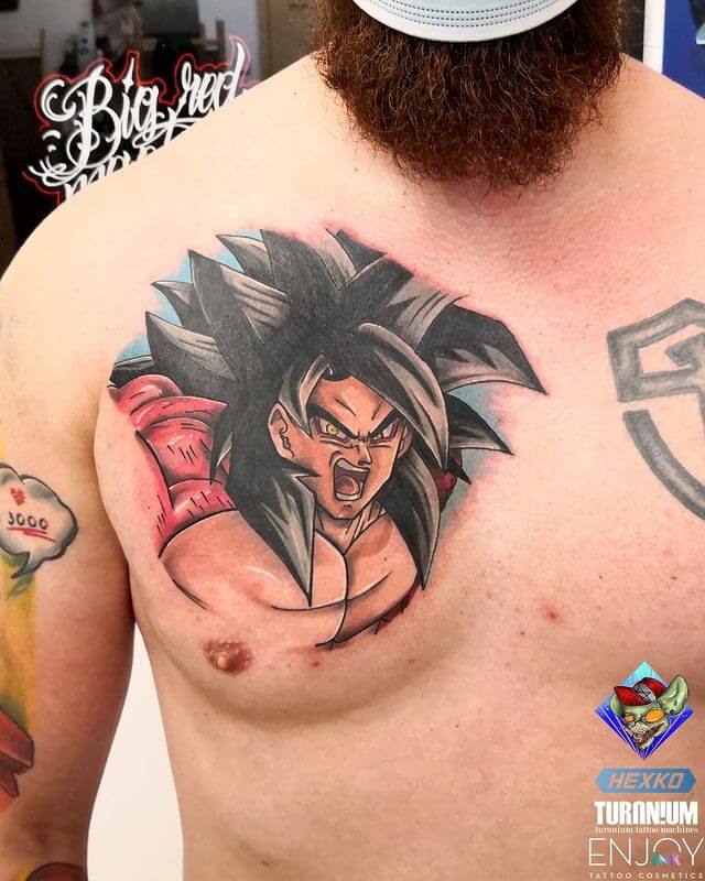anime chest tattoo