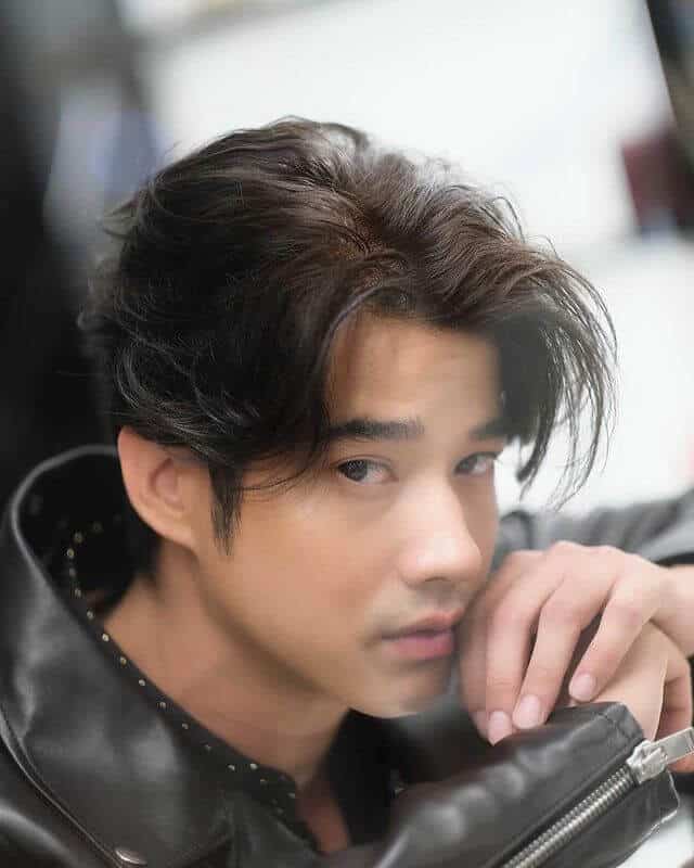 Center Parted Short Hair Men