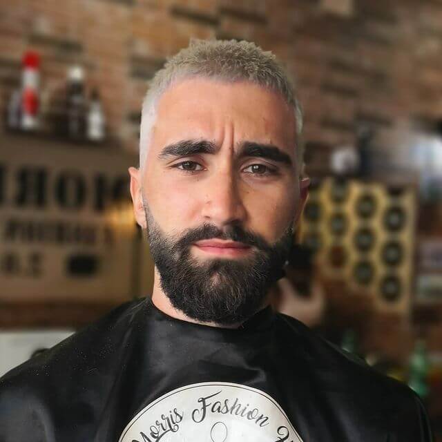 Men's Short Blonde Hair With Beard